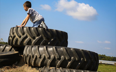 Guest Climbs On Tires